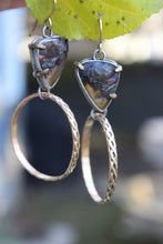 Load image into Gallery viewer, Stick Agate Hoops